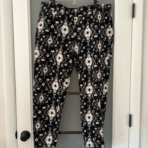 Denim & Co. Active Black Print Women's Pant